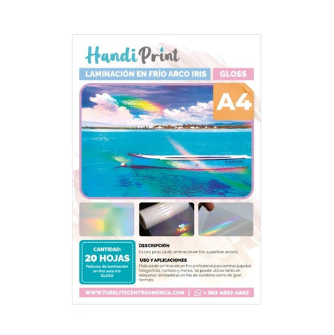 HOJAS DE LAMINACIÓN EN FRIO CON DISEÑO DE ARCOÍRIS 21.5 CM X 30.2 CM