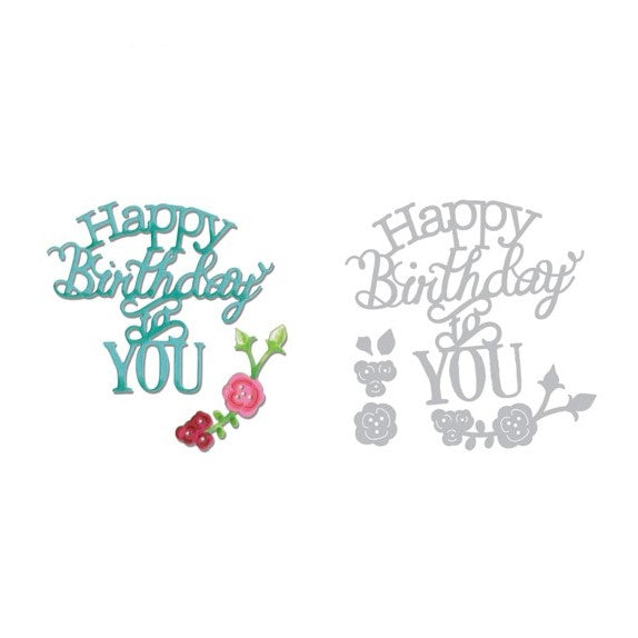 TROQUELES SIZZIX THINLITS - " FELIZ CUMPLEAÑOS PARA TI"