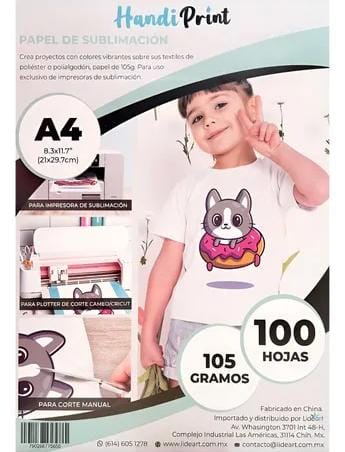 HOJAS A4 DE PAPEL DE SUBLIMACION - COLOR BLANCO MATE
