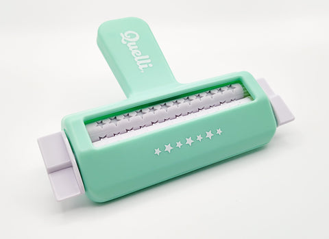 CORRUGADOR DE PAPEL COLOR MENTA CON DISEÑO DE ESTRELLAS