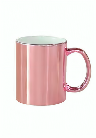 TAZA 11 OZ TIPO ESPEJO COLOR ROSA