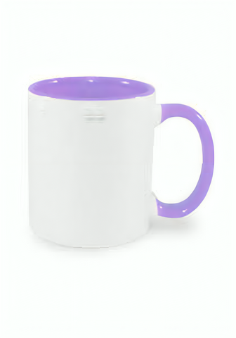 TAZA DE CERÁMICA 11oz CON INTERIOR MORADO