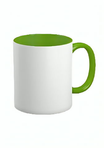 TAZA DE CERAMICA 11oz CON INTERIOR VERDE