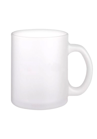 TAZA DE VIDRIO GLASEADO 11oz