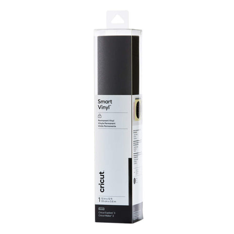 VINIL AUTOADHESIVO PERMANENTE SMART VINYL COLOR NEGRO BRILLANTE, 12’ X 13”