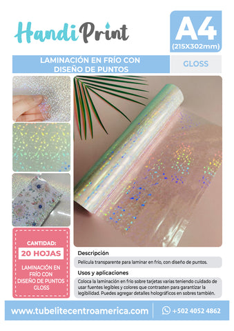 HOJAS DE LAMINACION EN FRIO CON DISEÑO DE PUNTOS, 215X302 MM (PAQUETE DE 20 UNIDADES)