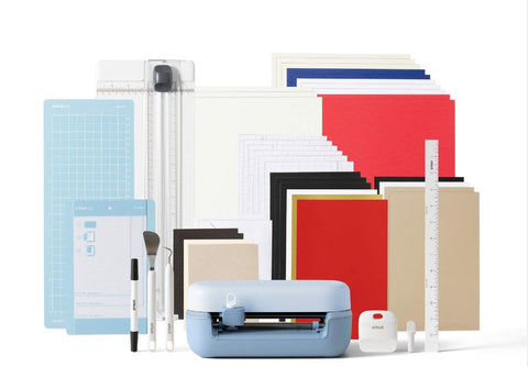 MAQUINA DE CORTE CRICUT JOY 2 COLOR AZUL + PAQUETE ESENCIAL DE PRODUCTOS Y HERRAMIENTAS
