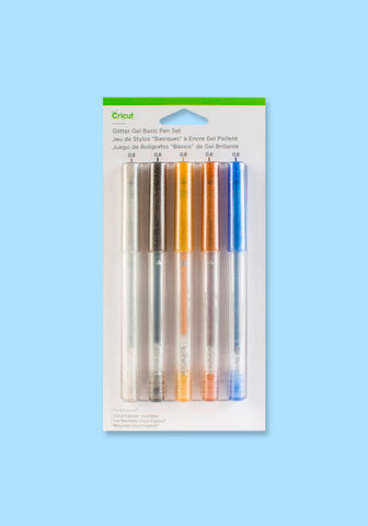 SET DE BOLIGRAFOS DE GEL BRILLANTE (5 UNIDADES)