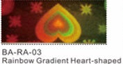 VINIL ADHESIVO LASER STONE COLOR RAINBOW GRADIENT HEART-SHAPEDL, 61 CM X 50 M
