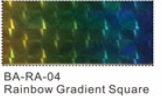 VINIL ADHESIVO LASER STONE COLOR RAINBOW GRADIENT SQUARE, 61 CM X 50 M